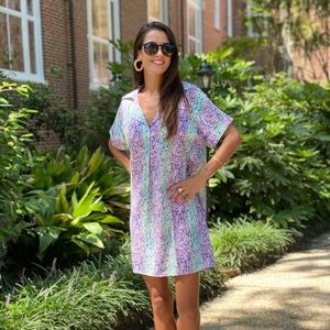 Electric Snake Collared Dress